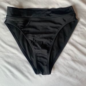 black XS Xhilaration high leg cheeky swim bottoms